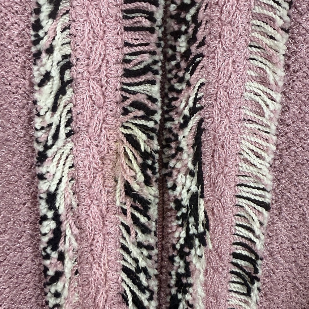 St John Collection Jacket Rose Pink Multi Boucle Knit Fringed Jacket/Blazer - Picture 5 of 7